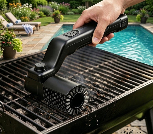 Cepillo limpiador de parrilla UtensilNova con cerdas de acero inoxidable